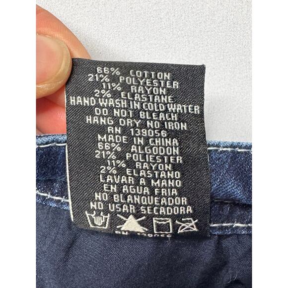 Grace in L.A. Women's Embroidered Bootcut Blue Denim Jeans - Size 27x26 - Picture 8 of 8